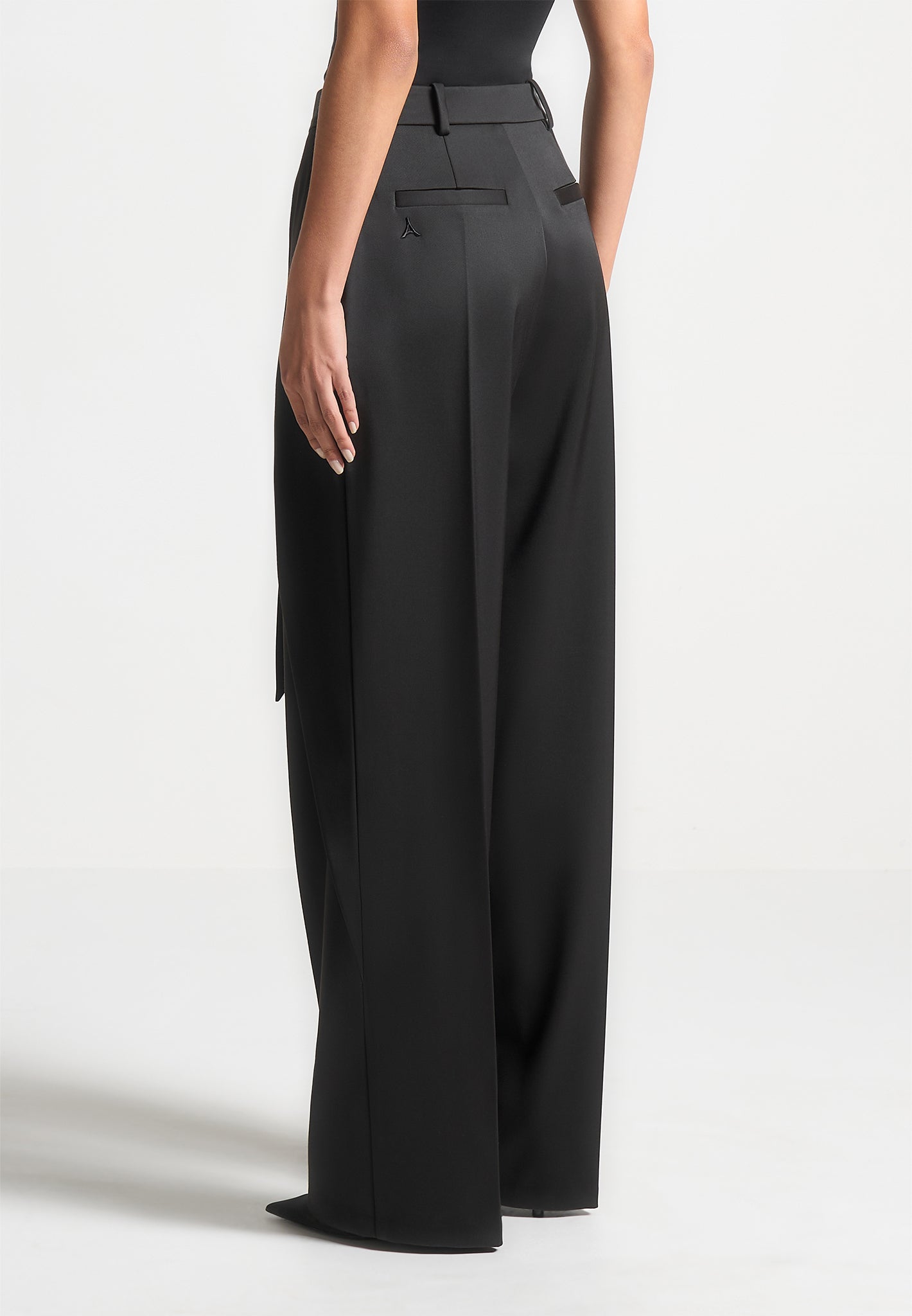 foldover-sateen-trousers-with-d-ring-belt-black