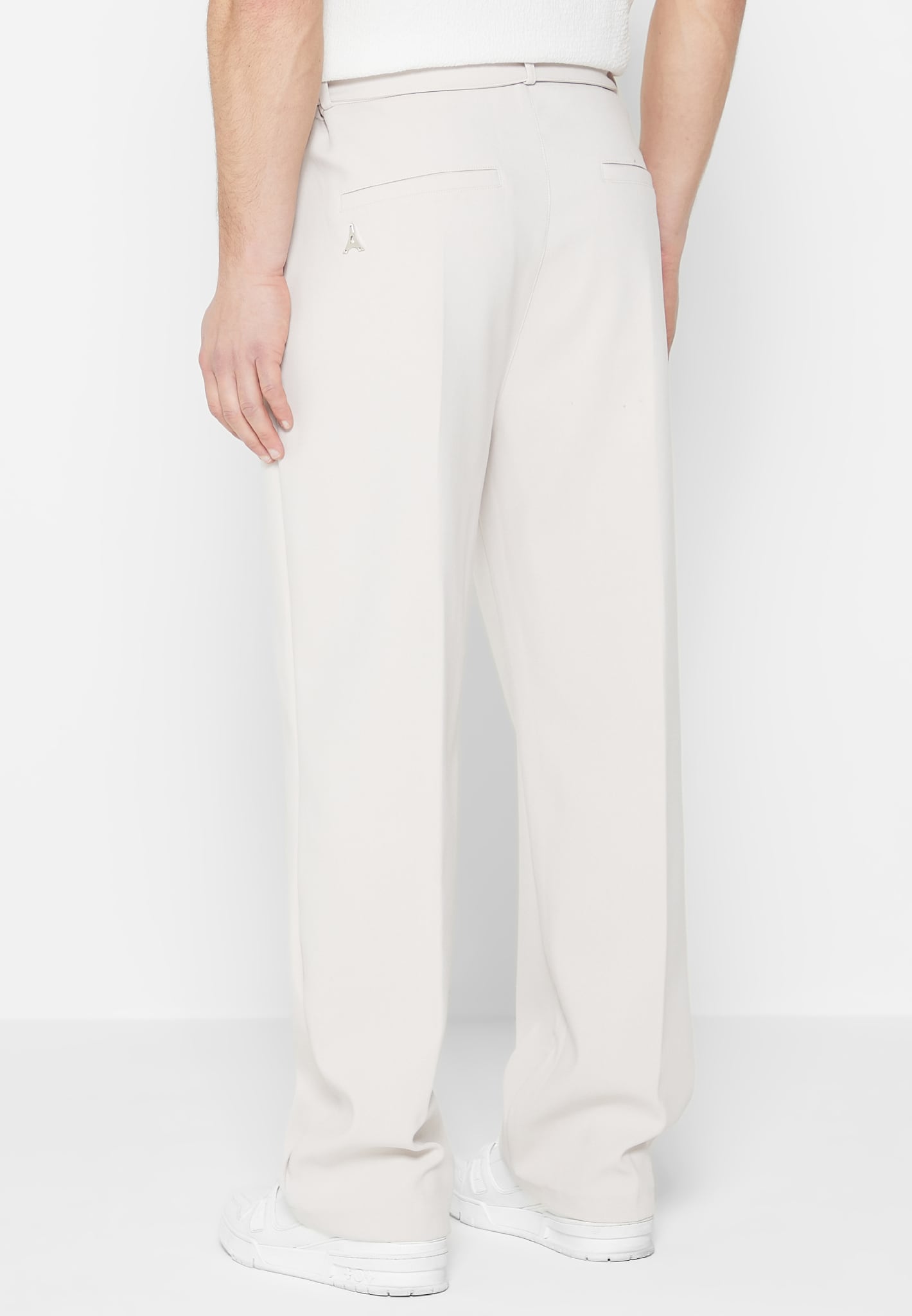 Petite Off White Denim Belted Crop Trousers  New Look