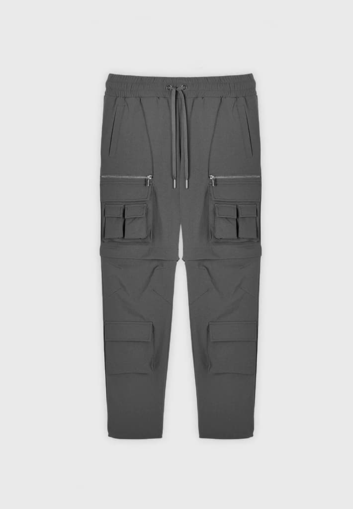 2-in-1 Hardware Cargo Pants - Grey | Manière De Voir