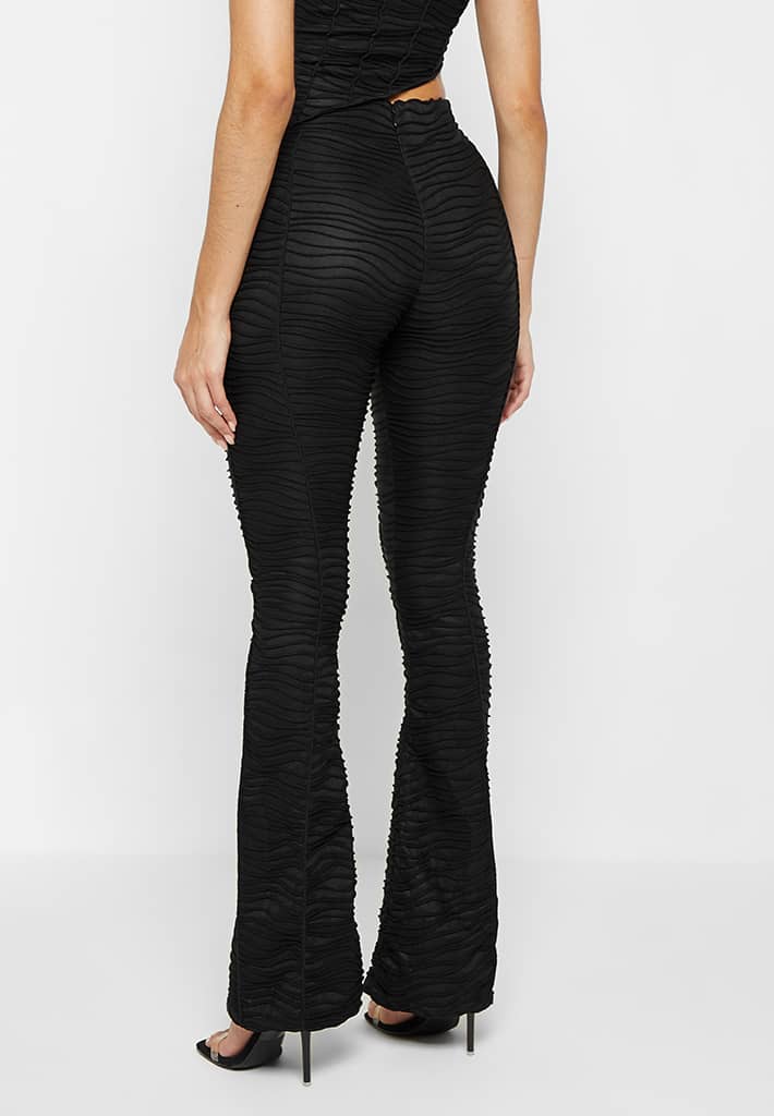 Mesh on sale flared trousers