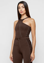 asymmetric-ruched-side-bodysuit-chocolate-brown