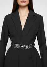 chain-belted-blazer-dress-black