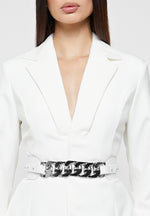 chain-belted-blazer-dress-white