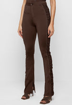 ruched-side-flared-leggings-chocolate-brown