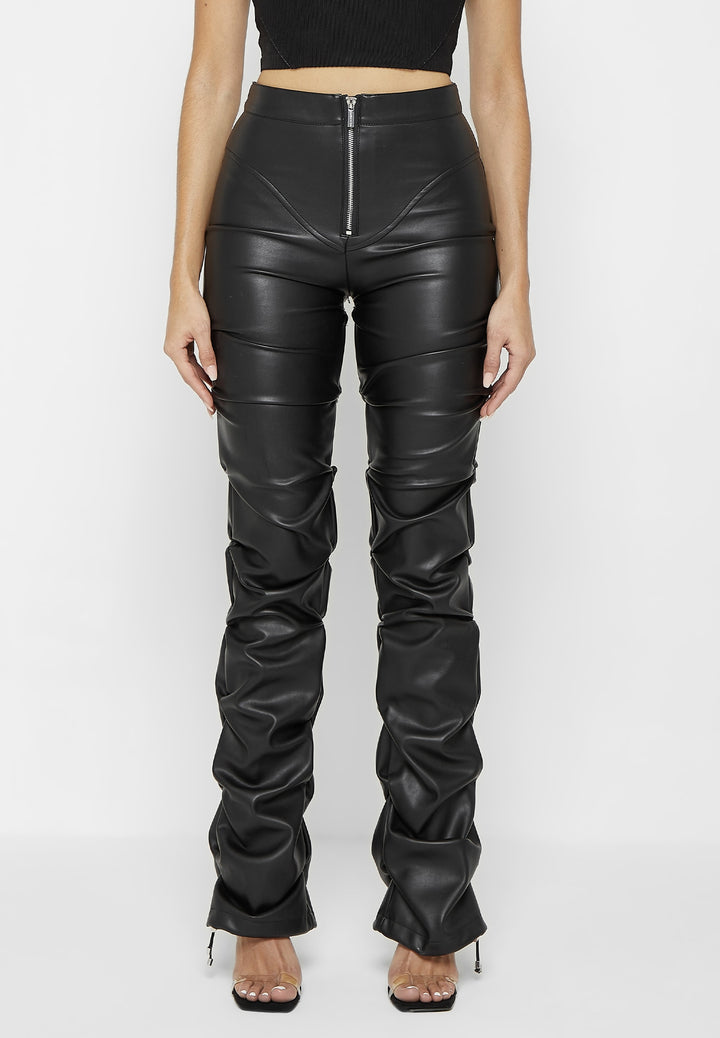 Fall Style: Black Romwe Cold Shoulder Shirt + Black Vegan Leather Pants –  The Style Perk